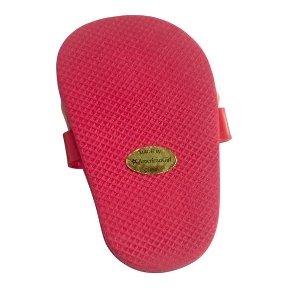 American Girl Doll Julie Flip Flop Shoe Left Foot 2in1 Summer Set Accessory Red - Picture 3 of 4